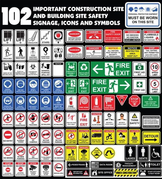Şantiye, inşaat ortamlar, tehlike uyarı attenti