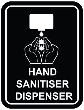 Vektör tasarım iz el sanitiser makinesi pompası