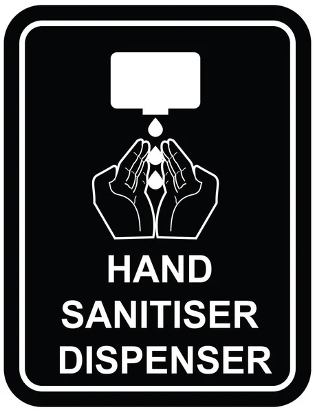 Vector design sign of hand sanitiser dispenser pump — Stock Vector