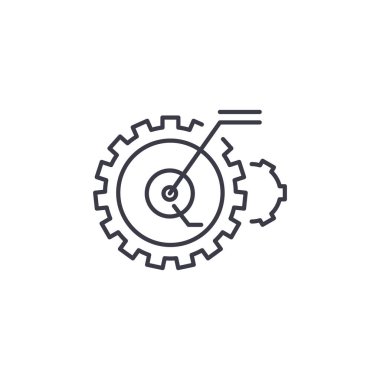 Analytics Ayarları doğrusal simgesi kavramı. Analytics Ayarları satır vektör işaret, sembol, şekil.