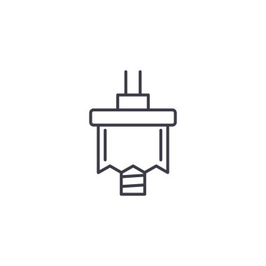 Burcu süreci doğrusal simgesi kavramı. Burç işlem satırı vektör işaret, sembol, illüstrasyon.