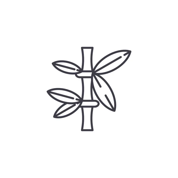 Bambus liniowe ikona koncepcja. Bambus linii wektor znak, symbol, ilustracja. — Wektor stockowy