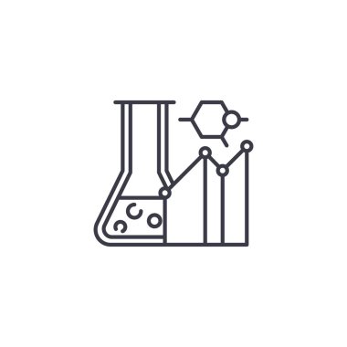 Bir çalışma doğrusal simgesi kavram taşıyor. Taşıyan bir çalışma çizgi vektör işaret, sembol, illüstrasyon.