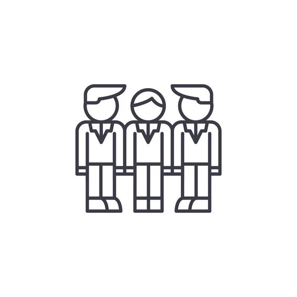 Team linjär ikonen affärsidé. Business Team line vector tecken, symbolen, illustration. — Stock vektor