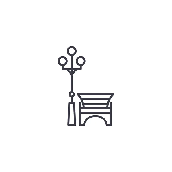 City Bank lineares Icon-Konzept. Stadt Bank Line Vektorschild, Symbol, Illustration. — Stockvektor