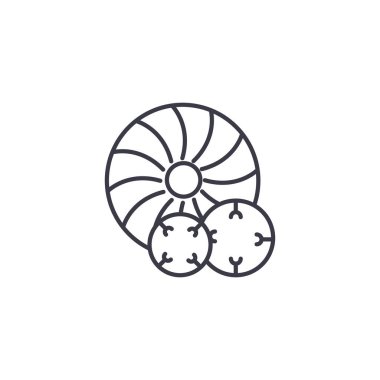 Diskleri doğrusal simgesi kavramı. Diskleri satır vektör işaret, sembol, illüstrasyon.