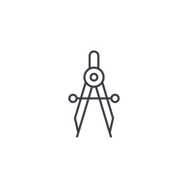 Bölücü aracı doğrusal simgesi kavramı. Bölme aracı çizgisini işaret, sembol, illüstrasyon vektör.