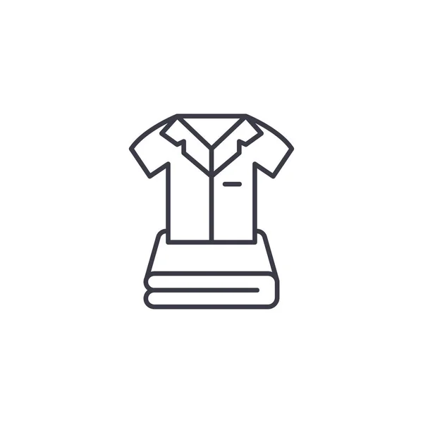 Concepto de icono lineal de ropa. Línea de ropa vector signo, símbolo, ilustración . — Vector de stock