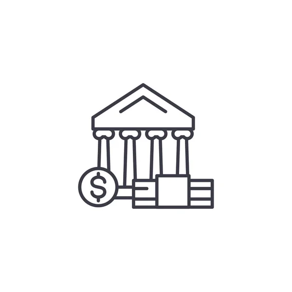 Conceito de ícone linear de mercado de moeda. Moeda mercado linha vetor sinal, símbolo, ilustração . — Vetor de Stock