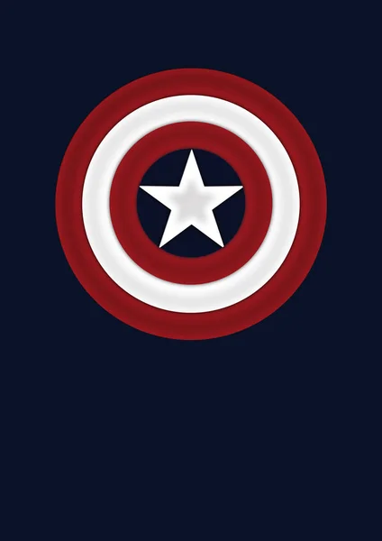 Αστέρι Captain America Banner Αφίσα Μπλε Ασπίδα Φίδι Διακόσμηση — Φωτογραφία Αρχείου