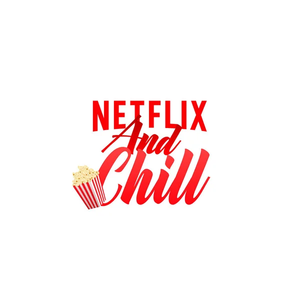 Netflix Och Chill Film Serier Titta Film — Stockfoto