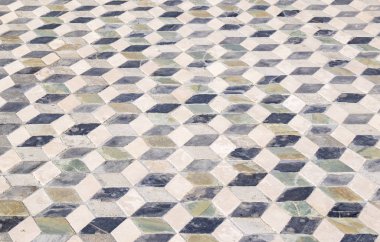 Geometrik desen döşemesi Pompeii İtalya