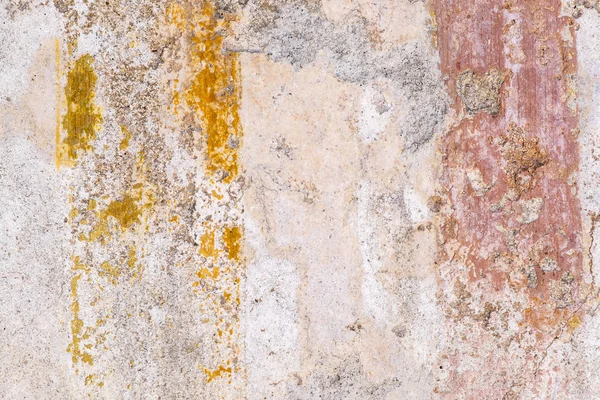 纹理从颜色的庞贝古城墙遗址在意大利 — 图库照片