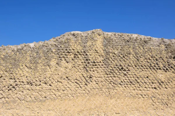 Antiga Muralha de Pompeia na Itália Contra o Céu Azul — Fotografia de Stock