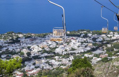 Mount Solaro Anacapri İtalya Chairlift kadar 