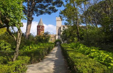 Villa Cimbrone Gardens in Ravello Italy  clipart