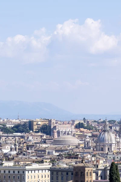 Vista aérea de Roma e do Panteão — Fotografia de Stock