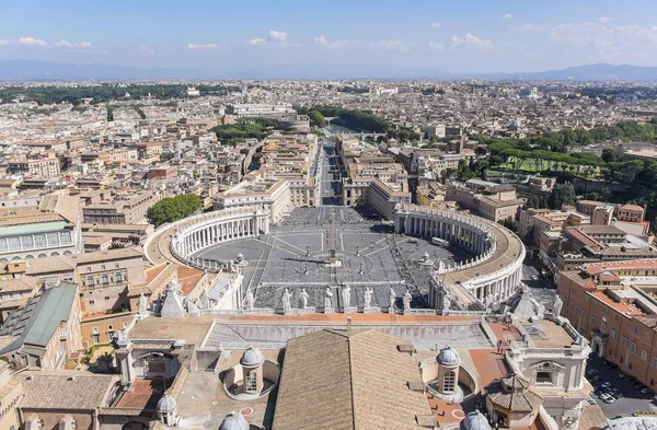 Bird 's Eye Vista da Praça de São Pedro na Cidade do Vaticano Roma — Fotografia de Stock