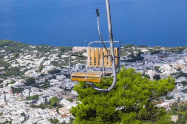 Chairlift Up to Mount Solaro in Anacapri Italy clipart