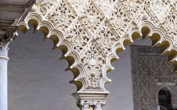 Architectural Details of the Real Alcazar of Seville in Spain — Stock Photo, Image