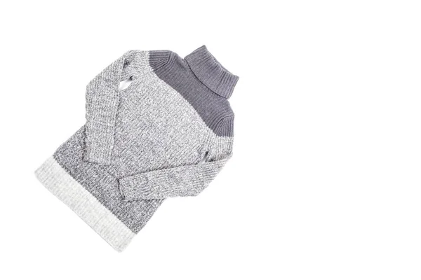 Rollkragenpullover Aus Wolle Für Frauen Isoliert Auf Weißem Grund — Stockfoto