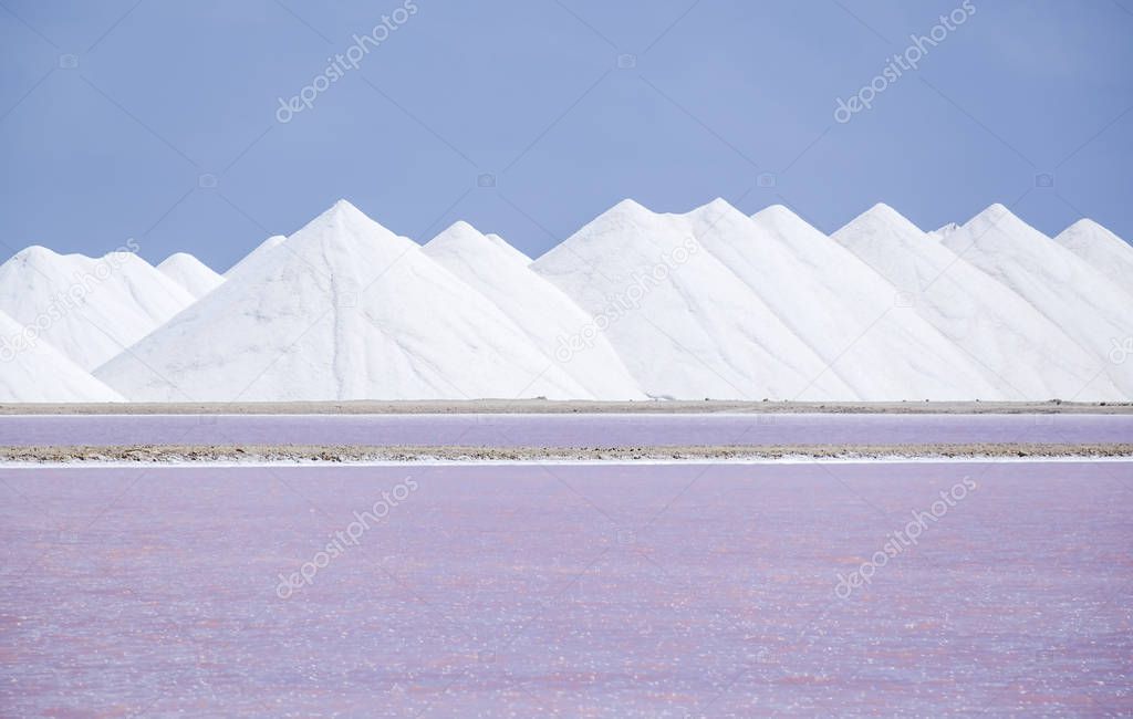Harvested Salt on Dutch Caribbean Island Bonaire
