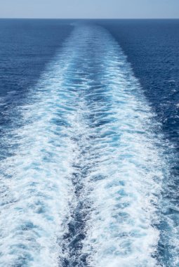 Beyaz dalgalar arkasında seyahat Karayipler Cruise Ship kurdu