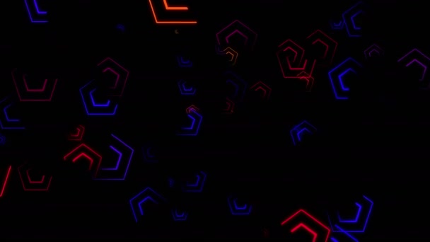 Abstract Polygon Loop Fundo Vídeo — Vídeo de Stock