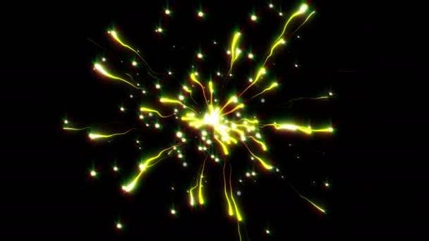 暗い背景にシームレスなコレクション粒子 — ストック動画