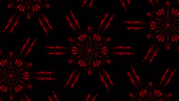 Rotes Feuerwerk Abstrakter Videohintergrund — Stockvideo