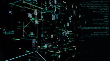 Teknoloji parçacık ikili video arka plan