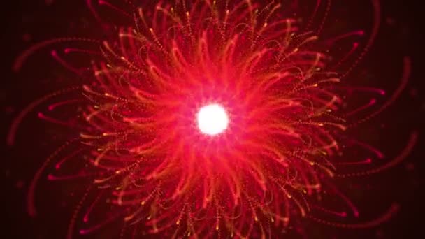 Red Particle Motion Animation Background — Stock Video