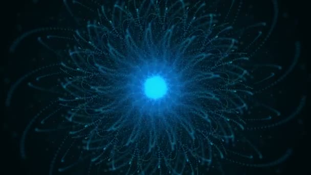 königsblaue Partikelbewegung Video Hintergrund