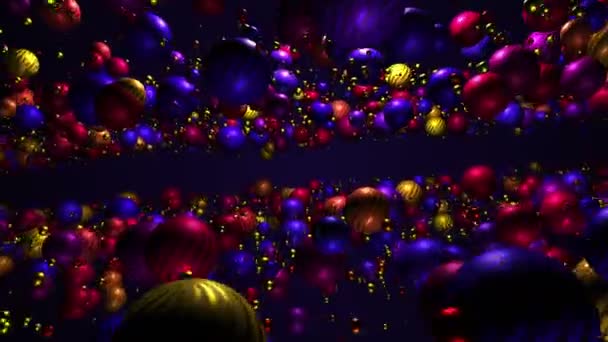 Färgglad Boll Partikel Animation Bakgrund — Stockvideo