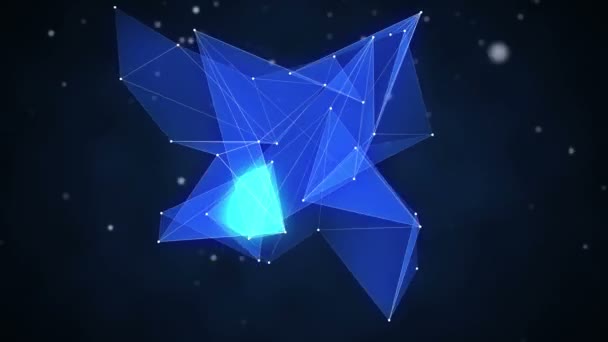 Triangel forme l'animation sur fond sombre 