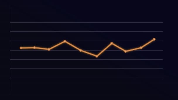 Schleifenanimation Von Geschäftsinfografiken Mit Diagrammen Und Balkenstatistiken Die Datenvisualisierungen Und — Stockvideo