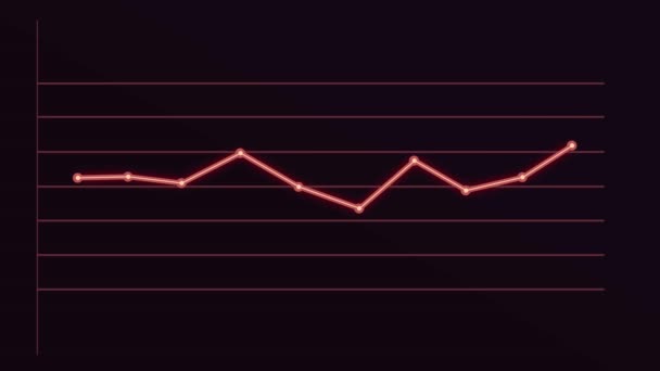 Loop Animation Business Infographics Charts Bar Stats Aparecendo Mostrando Visualizações — Vídeo de Stock