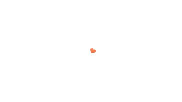 Heart Icon Which Stars Circles Appear Seamless Loop Animation Orange — Stock Video