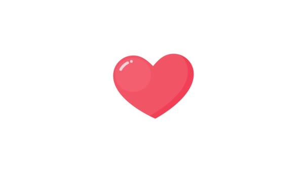 Heart Icon Which Stars Circles Appear Seamless Loop Animation Pink — Stock Video