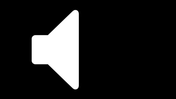 Икона Звука Изолированном Фоне Каналом Символ Аудиотехники Музыки Звука Векторная — стоковое видео