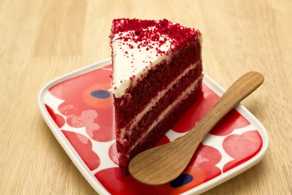 Bolo de veludo vermelho — Fotografia de Stock