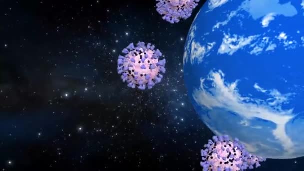 Coronavirus Covid Tourne Autour Terre Animation Vous Souhaite Vous Votre — Video