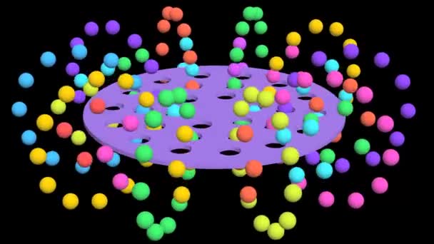 Cartographie Vidéo Loop Vidéo Illusions Optiques Avec Des Objets Géométriques — Video