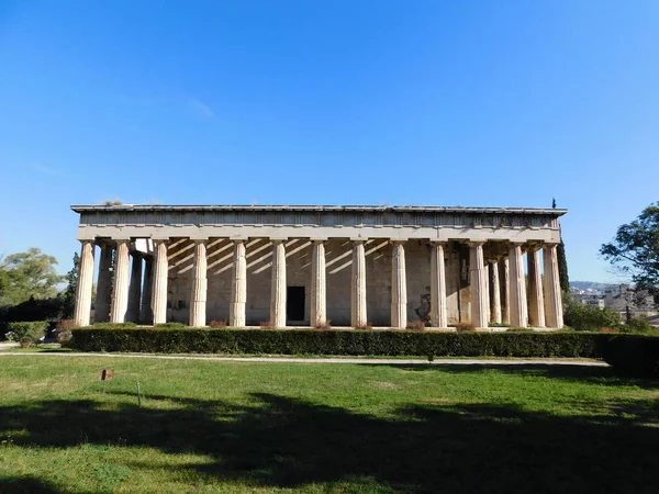 Храм Гефеста Або Гефейстеона Стародавній Агорі Або Базарній Площі Афінах — стокове фото