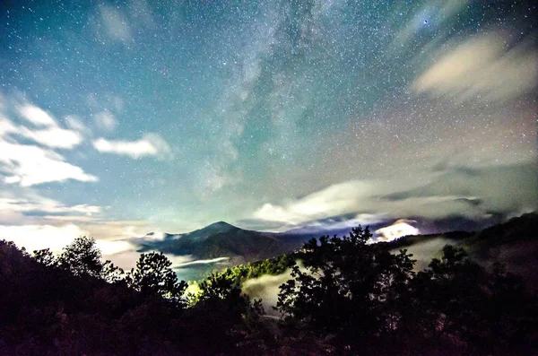 Nature scenes on blue ridge parkway great smoky mountains — Stock Photo, Image