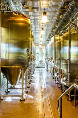 Modern bira fabrikası (bira fabrikası) ile bira su ısıtıcısı gemiler küvetleri 