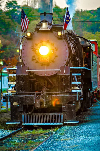 Great smoky mountains spoor weg trein — Stockfoto