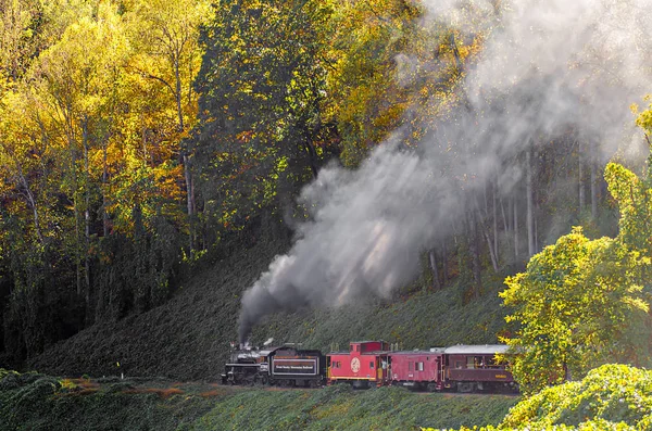 Great smoky mountains rail road train ride — Stock Photo, Image