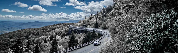 Naturszenen auf blauem Grat Parkway große rauchige Berge — Stockfoto