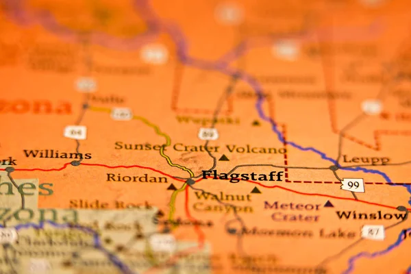Flagstaff arizona carte de la région — Photo